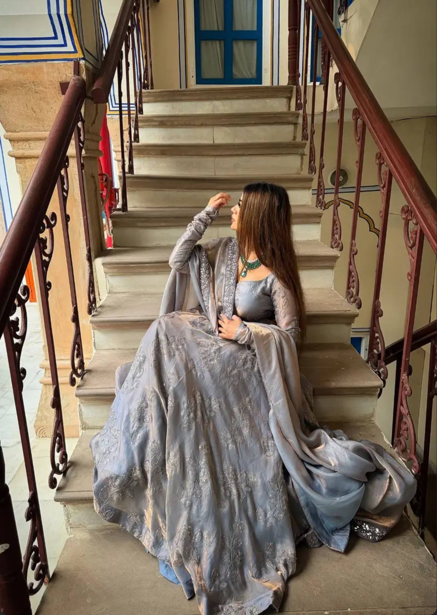 The Cinematic Platinum Silk Silhouette